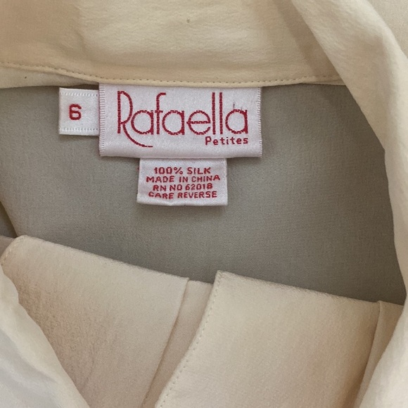 RAFAELLA PETITES 100% SILK BUTTON UP LONG DOLMAN SLEEVE CROSSOVER HIDDEN BUTTON - Picture 8 of 10